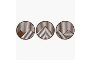 Round Mountain Wall Art Wood, Large Geometric Wood Wall Art Living Room, Wooden Wall Art, Round Wall Panels of Mountains with