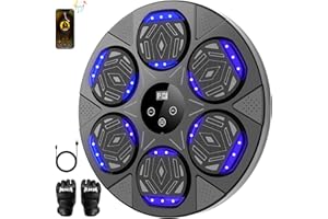 LOLBOX Music Boxing Machine, Boxing Wall Mount Machine for Kids Adult, Bluetooth Smart Boxing Traineing Machine with Boxing Gloves, Boxing Workout Equipment Target for Home, Office, Gym (Upgrade)