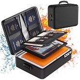 DocSafe 5200&deg;F Fireproof Document Organizer Box with Lock, Heat Insulated | Upgraded Fire＆Water-Resistant Box 8 Layers File Organizer,Portable Home Travel Safe Storage for Important Documents and More