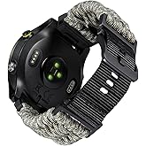 BINLUN Compatible with Garmin Watch Band 20mm 22mm 26mm, Heavy-Duty Braided 550 Paracord Nylon Sport Replacement Strap Design for Quickfit Fenix/Fit for Forerunner/for Instinct/for Quatix/for MARQ