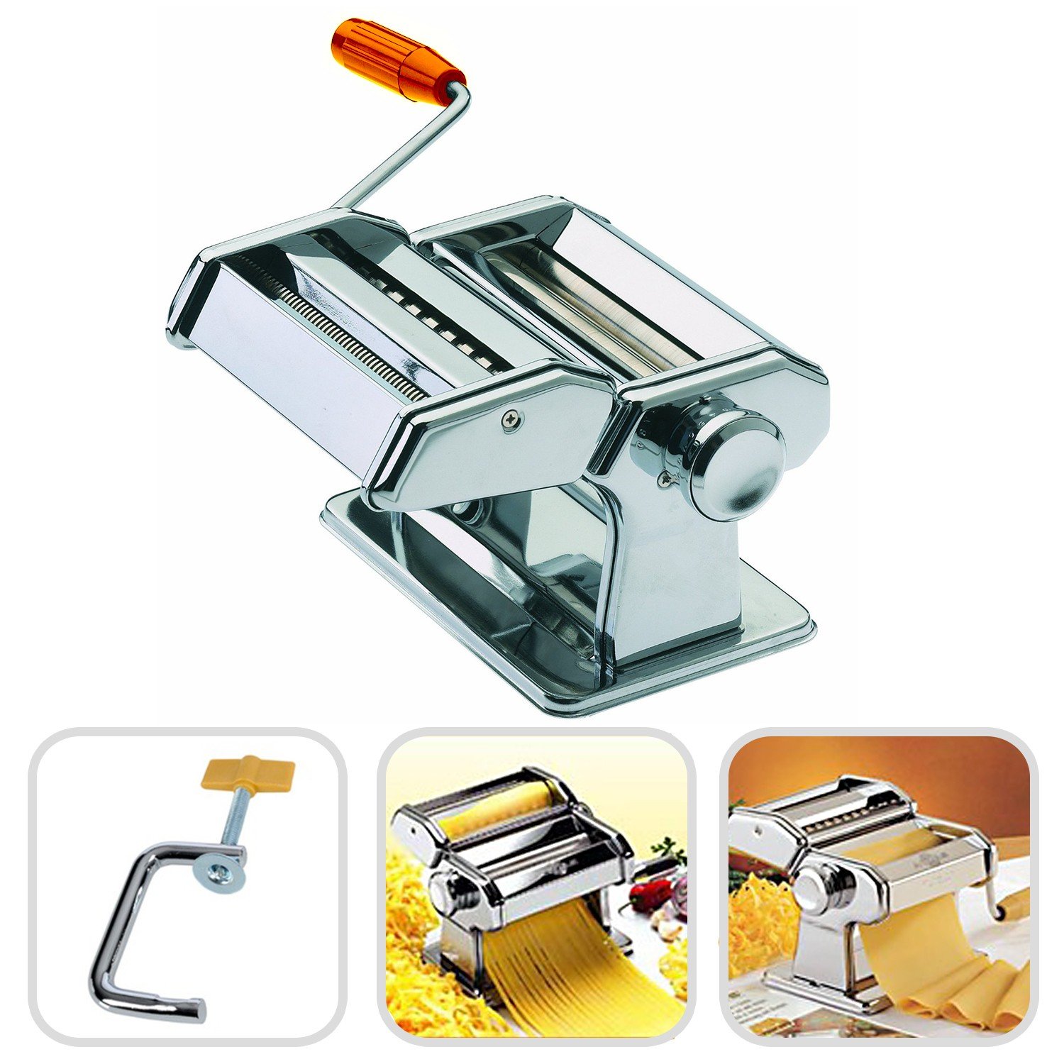 Máquina para pasta de acero cromado para la creación de pasta casera