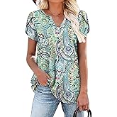 onlypuff Tunic Tops for Women Flowy Boho Tops