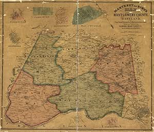Mapa: 1865 Martenet y Bond's of Montgomery County, Maryland entró de