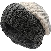 ZLYC Winter Slouchy Beanie Hat Warm Ribbed Knit Stretch Skull Cap for Women Men