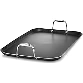 HexClad Double Burner Hybrid Nonstick Griddle Pan, BBQ, Dishwasher Safe | Stay-Cool Handles, Dishwasher and Oven Safe up to 900&deg;F, Compatible with All Cooktops