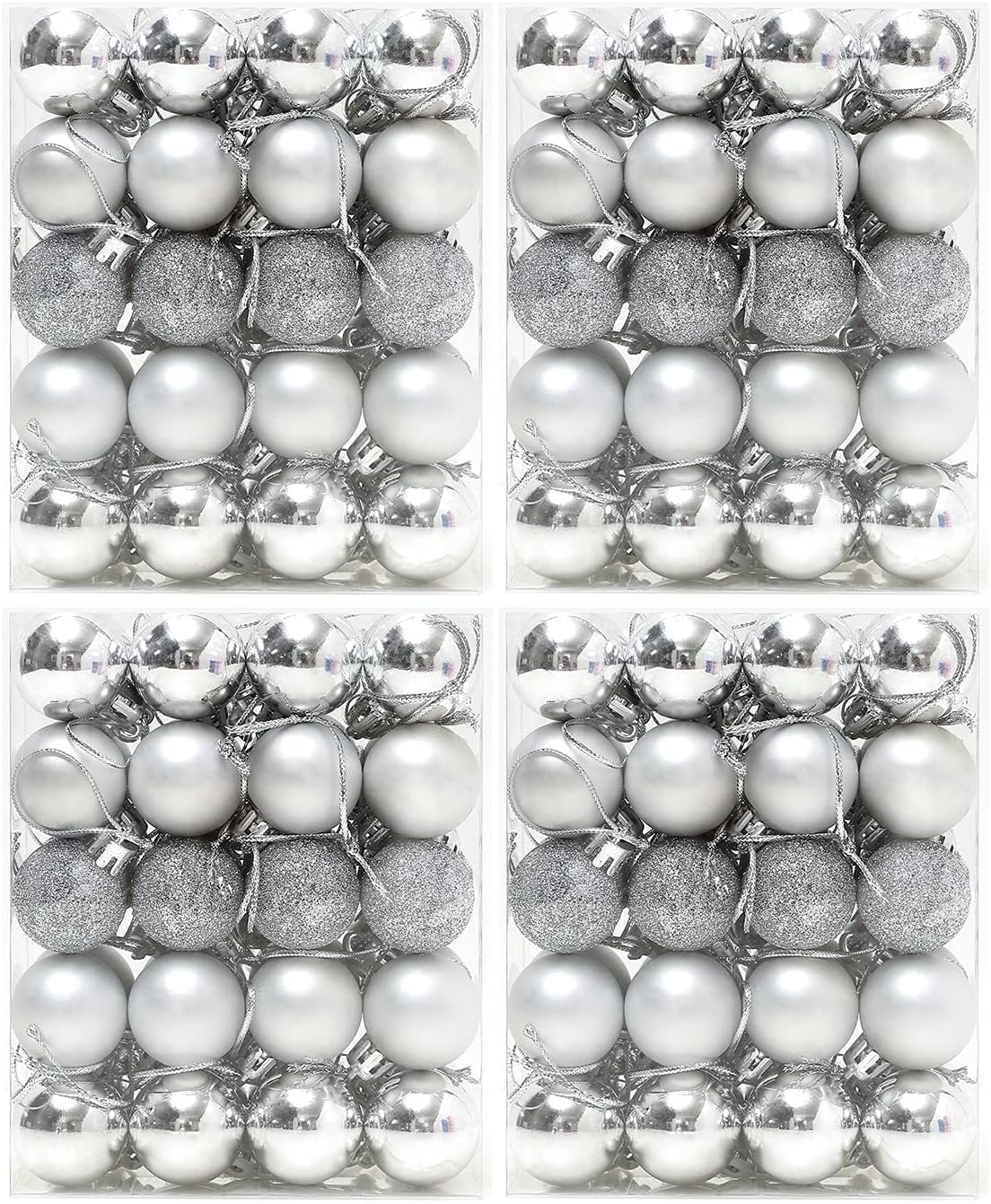 Ornaments - 160 Pcs Christmas Balls Ornaments for Xmas Tree - Shatterproof Christmas Tree Decorations Small Hanging Ball 1.18