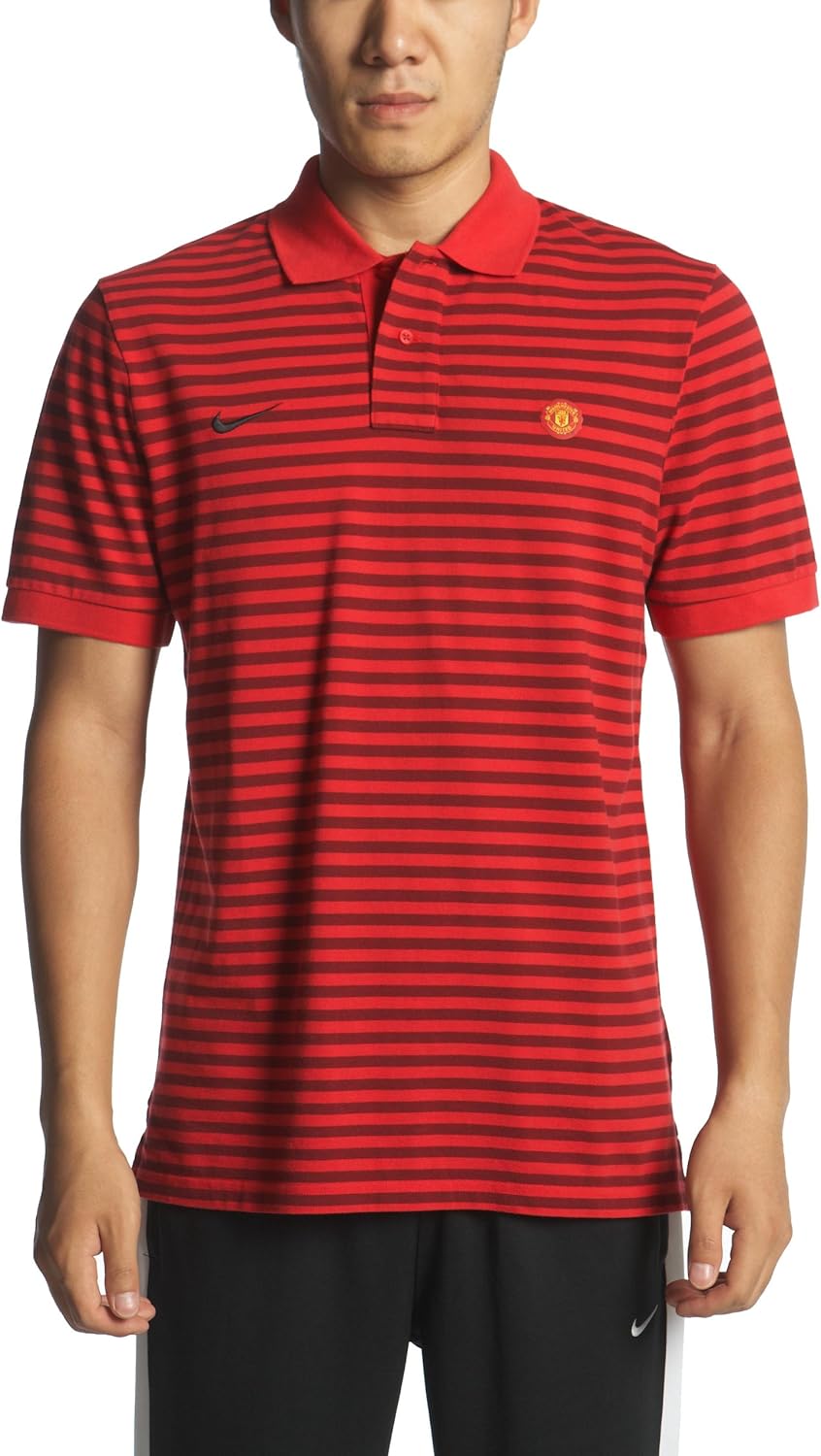 Nike Manchester United Polo Shirt Authentic 2010 11 Red M Amazon Co Uk Sports Outdoors