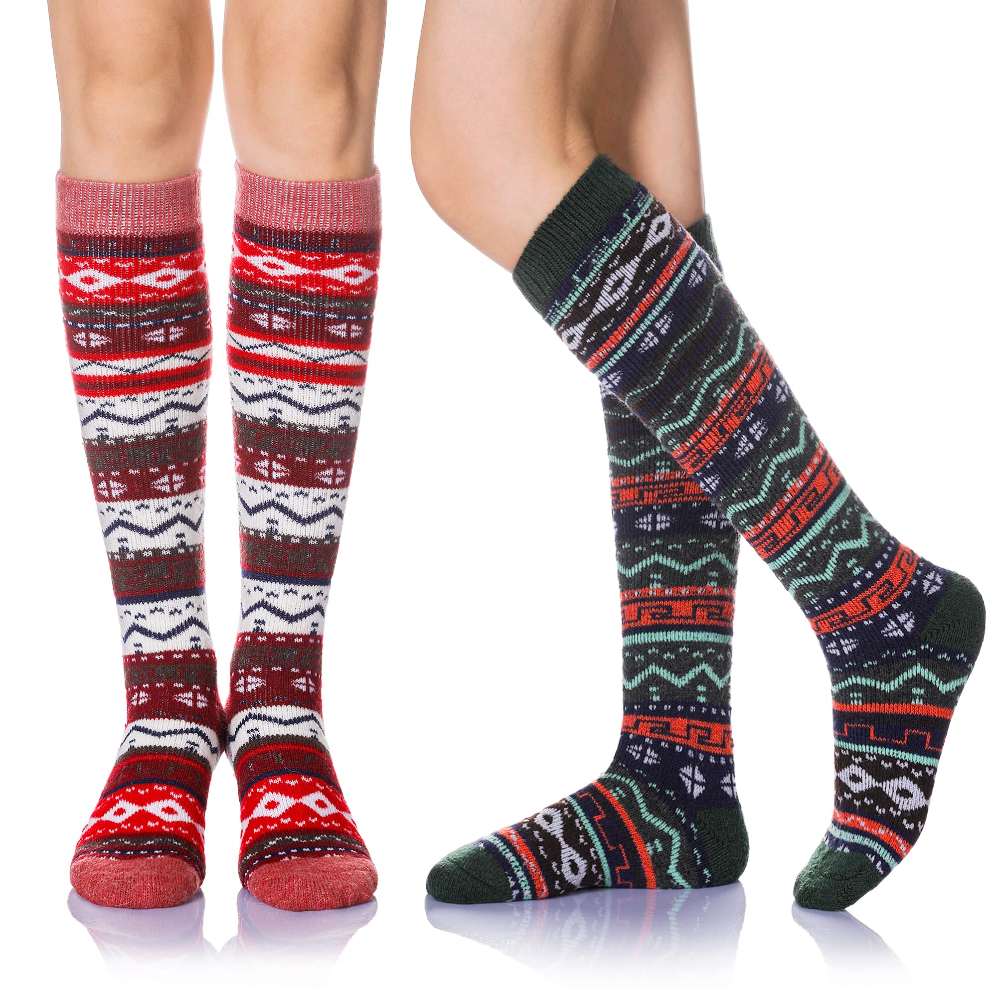 Eyean Women's Knee High Wool Socks Winter Thick