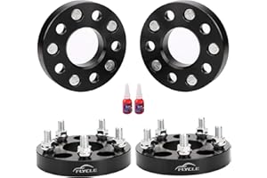 FLYCLE 1 inch 5x4.5 Wheel Spacers for TJ YJ XJ MJ KJ KK ZJ, 5 Lug 5x114.3mm Wheel Spacer for Wrangler Ranger Explorer Mustang Edge with 1/2-20 Studs & 82.5mm Center Bore