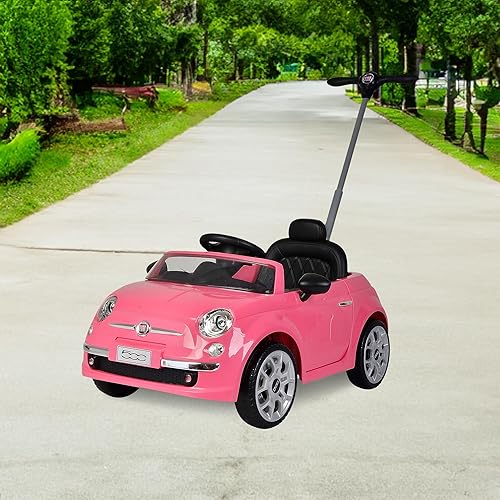 Best Ride On Cars 2-in-1 Fiat 500 Baby Toddler Toy Push Vehicle