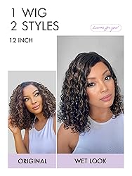 LUVME HAIR Curly Bob Wig 100% Human Hair Wigs