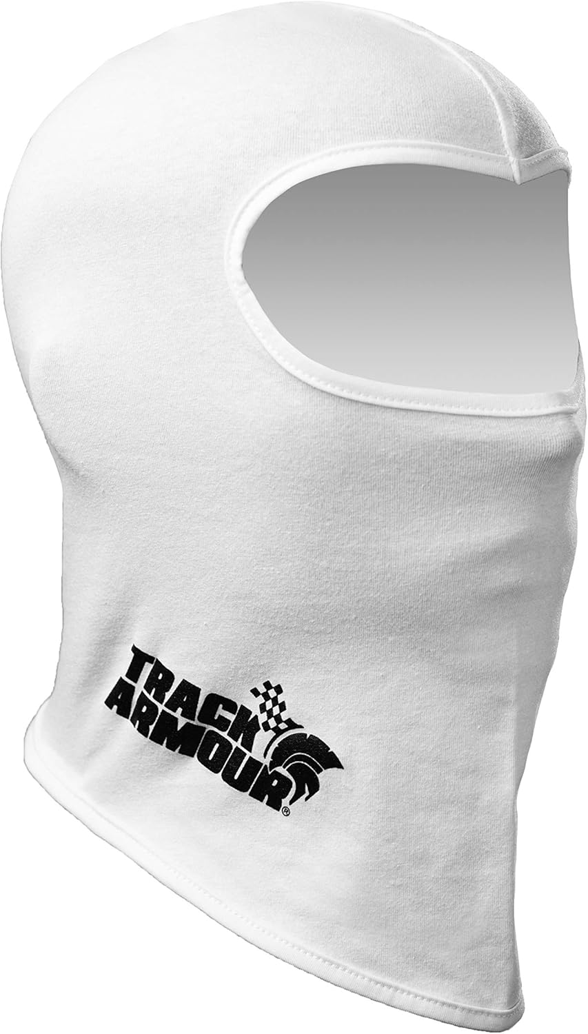 TRACK ARMOUR Racing Head Sock Balaclava for Auto and Motorcycle Racing WHITE COLOR TAHS-WT: Automotive