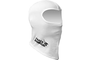 TRACK ARMOUR] Racing Head Sock Balaclava for Auto and Motorcycle Racing White Color TAHS-WT