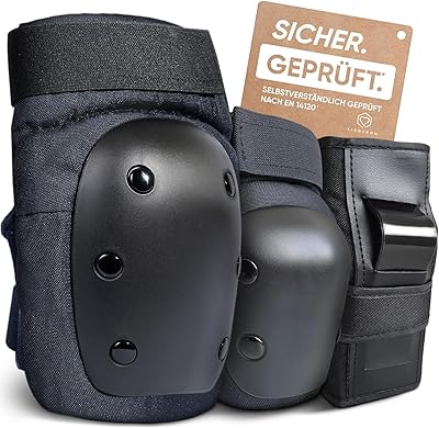 Liebkern Skate Protektoren Set für Erwachsene & Kinder [unisex] - Ideal für Inliner, Skateboard, Scooter - Schoner Inliner Erwachsene Knieschoner Inliner Schoner Erwachsene Schoner Set Erwachsene
