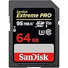 SanDisk Extreme PRO 64 GB SDXC Speicherkarte bis zu 95 MB/Sek, Class 10, U3, V30