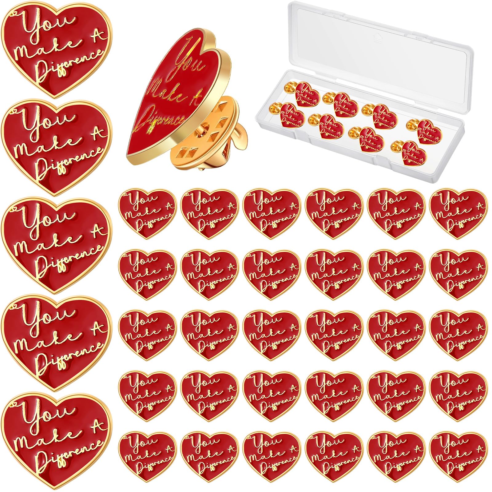 Jadive 36 Pcs Employee of the Month Lapel Pin Employee Appreciation Pins Bulk Employee of the Month Badge Employee Recognition Thank You Gifts for Staff Coworkers Teacher Team Rewards