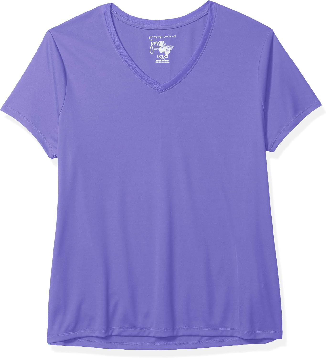 Just My Size Women's Plus-Size Cool DRI Short Sleeve V-Neck Tee at  Women’s Clothing store