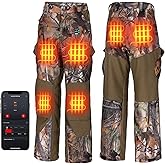 KEMIMOTO Heated Hunting Pants for Men, 6-15H Heating Time Winter Camo Pants Padded Knees for Hunting Hiking Camping