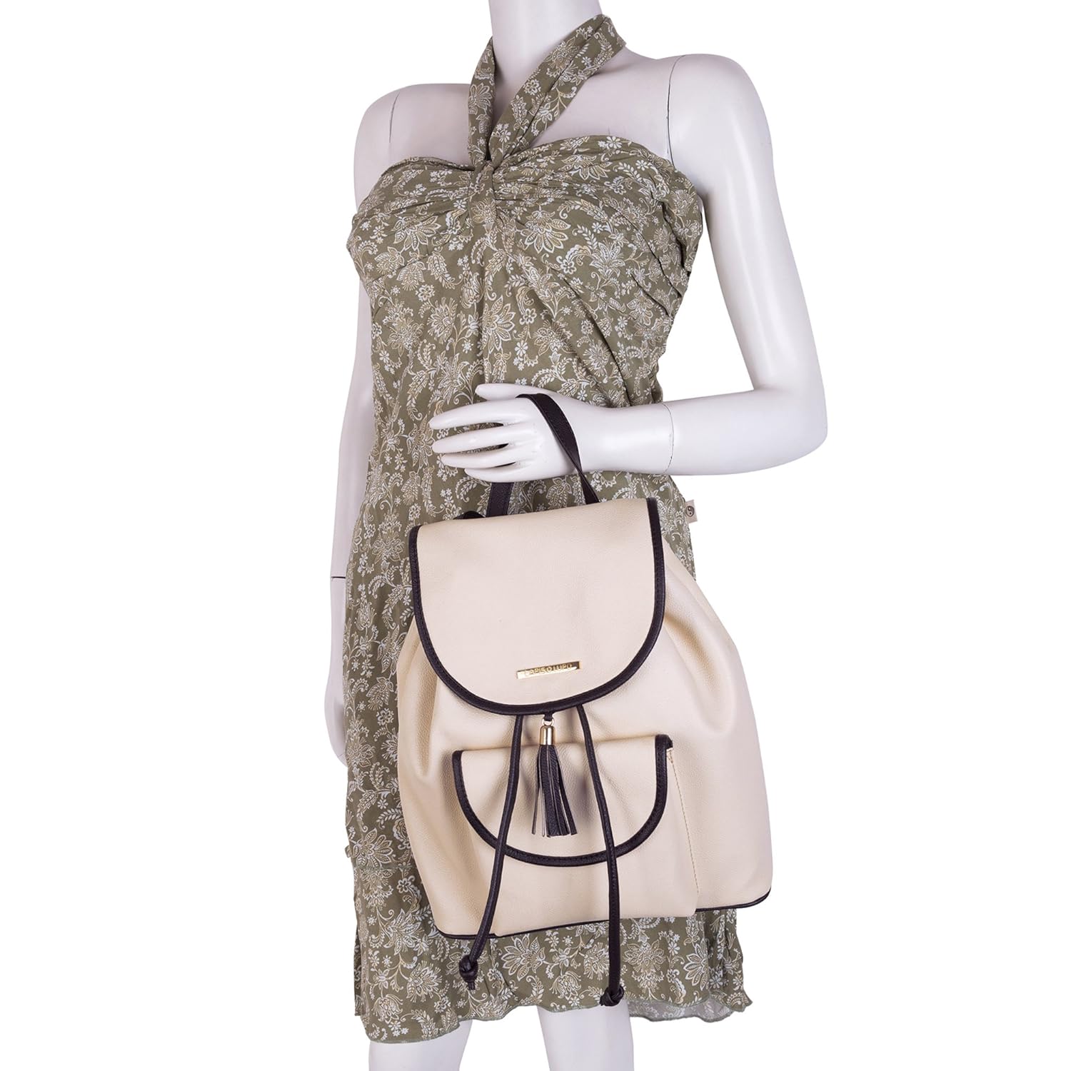 lapis o lupo women's backpack handbag(off white,llbp0004ow)