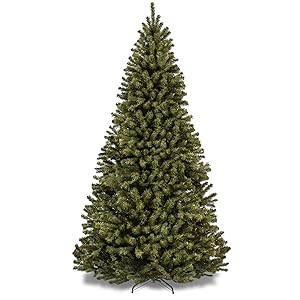 Best Choice Products 9ft Spruce Hinged Artificial Christmas Tree w/Easy Assembly, Foldable Stand, Green