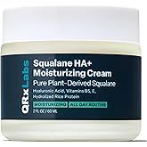QRxLabs Plant-Based Squalane Face Moisturizer - Hyaluronic Acid Cream for Hydration - Squalane Oil Moisturizer - Anti-Aging Face Cream with Vitamin B5 & Rice Protein - 2 Fl Oz, Pack of 1, Verbena