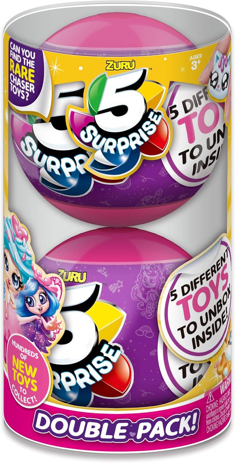 5 surprise pink mystery capsule collectible toy by zuru