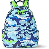 Amazon Essentials Unisex Kids' Backpack, Sky Blue Crazy Camo, One Size | Nylon