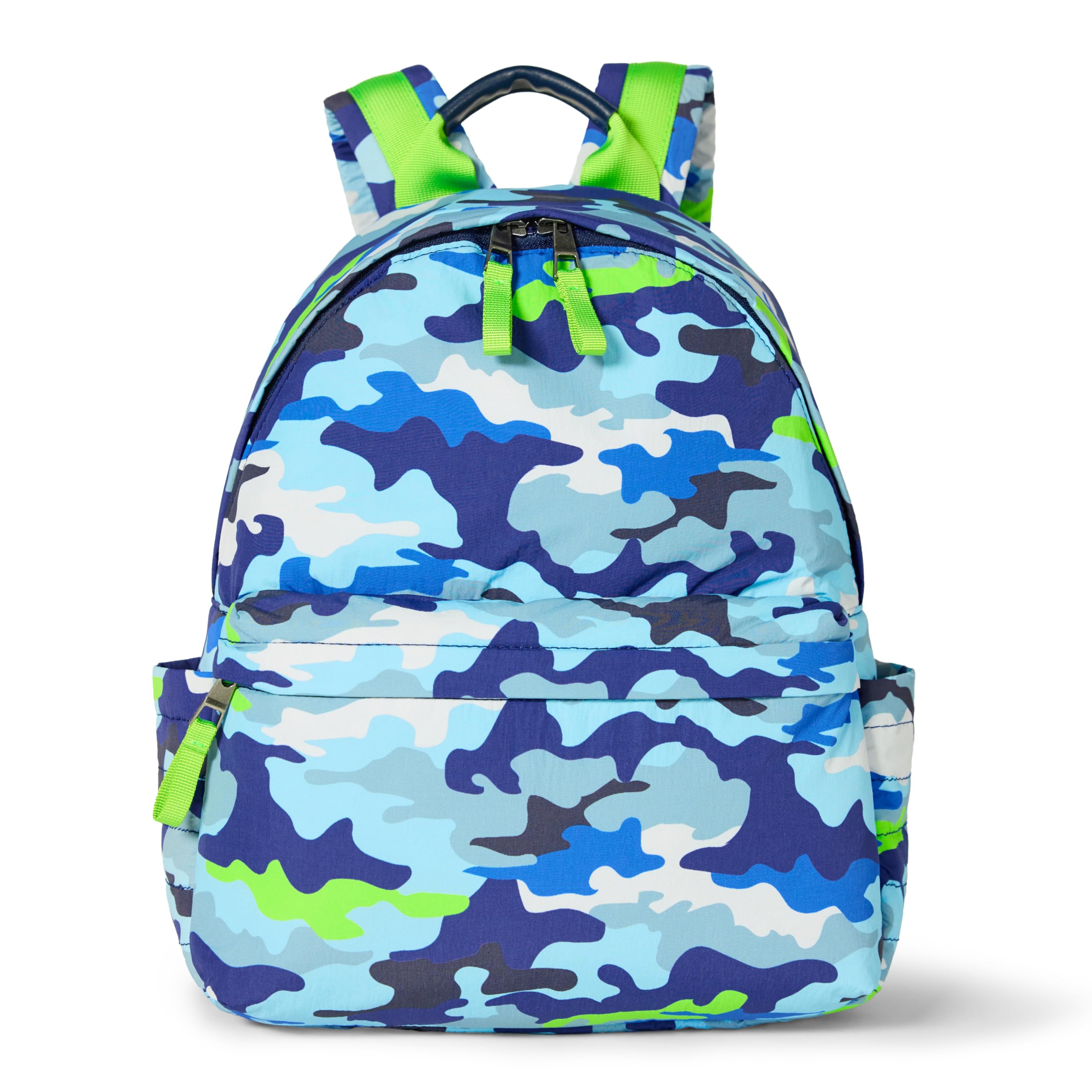 Photo 1 of Amazon Essentials Unisex Kids' Nylon School Backpack, Sky Blue Crazy Camo, One Size