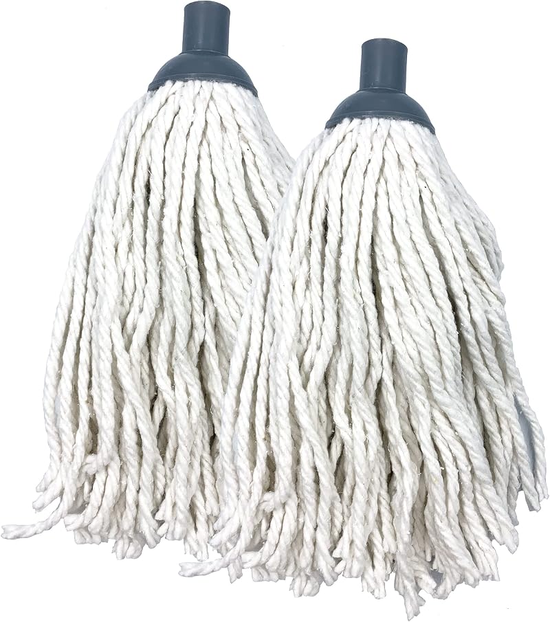 TDBS 2pk Cotton Mop Heads Twist Lock Socket Super Absorbent Floor Mop