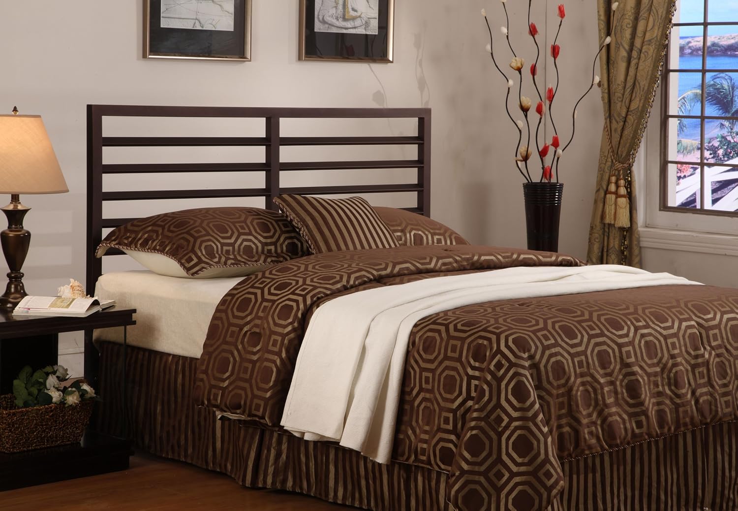 Kings Brand Furniture Bronze Finish Metal Adjustable Full / Queen