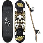 Sefulim 31x8 Standard Complete Maple Skateboard for Beginners &amp; Pros 
