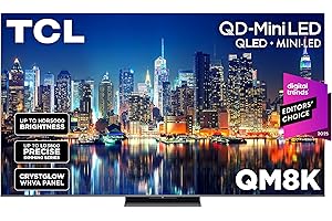 TCL 85 Inch Class QM8K Series | Mini LED QLED 4K HDR | 85QM8K, 2025 Model | 120HZ-144HZ Anti Reflective Wide Angle Screen Smart Google TV Dolby Atmos | Voice Remote Alexa Gaming Streaming Television