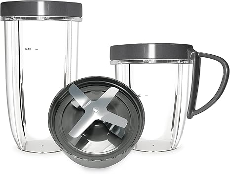 Nutribullet Zubehor Set 600 W Und 900 W Zubehor Fur Entsafter Becher Deckel Und Zusatzliche Klingen Fur Nahrstoff Entzieher Nutriblast Amazon De Kuche Haushalt