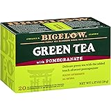 Bigelow Green Tea with Pomegranate Caffeinated Individual Green Tea Bags, for Hot Tea or Iced Tea, 20 Count (Pack of 6), 120 Tea Bags Total.