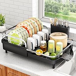 SAYZH Dish Drying Rack - Expandable Dish Rack for