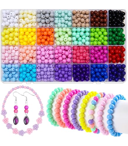 78 Stück Silikon Perlen Mix – Regenbogenfarben, Verschiedene Formen Für DIY Schmuck & Deko