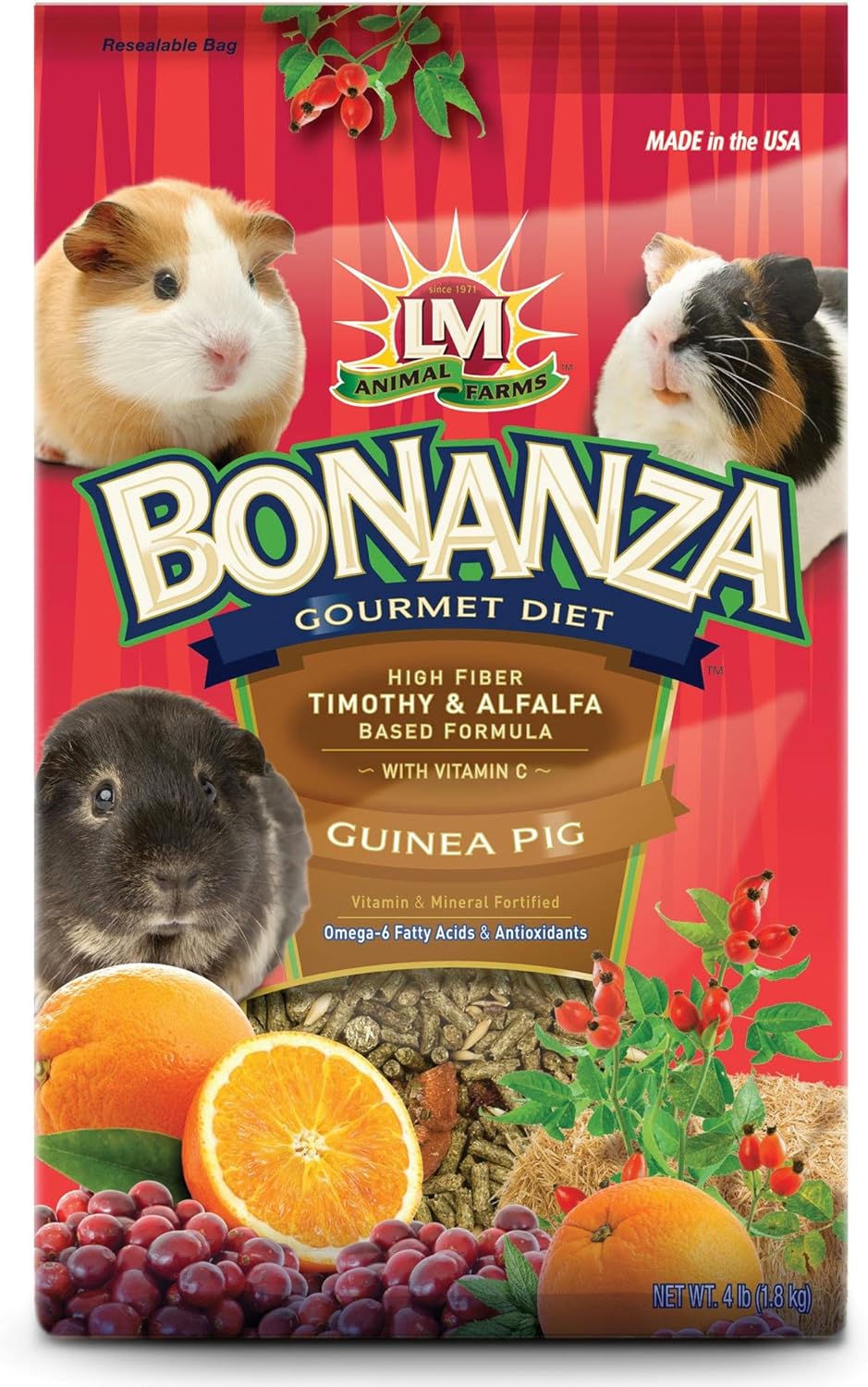 LM Animal Farms Bonanza Bounti-Buffet Guinea Pig Gourmet Food (4 lbs.)