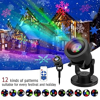 Omew - Proyector de luces LED para fiesta de Navidad, con mando a ...