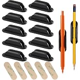 Tiizze Silicone Adhesive Pencil Holders for Classroom &amp; Desk, 10 Pack Black | Flexible silicone pen holders for desks, classrooms and clipboards, with strong adhesive, extra pads and multiple colors.