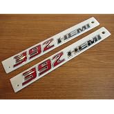 Mopar 2015-2019 Dodge Challenger 392 HEMI Shaker Hood Scoop Nameplates (2) Plastic OEM Emblem Decals