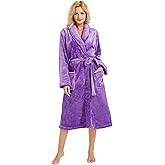 HEARTNICE Womens Fleece Robes, Soft Plush Long Bathrobe, Thick Kimono Robes for Womens, Warm House Coat