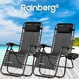 Rainberg Zero Gravity Chair Textoline Outdoor Reclining Folding Lounger view 3