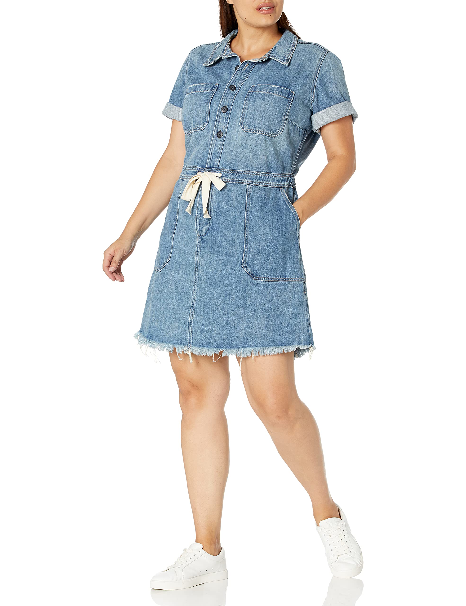 lucky denim midi dress DENIM MIDI DRESS