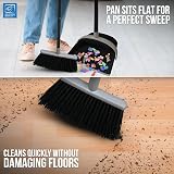 TDBS The Dustpan and Brush Store Long Handled Dustpan and Brush Set Black Grey view 3