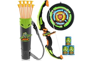 JOYIN Kids Bow and Arrow Set with LED Flash Lights, Outdoor Archery Set Toy Gift for Boys and Girls Ages 6-12 with Suction Cu