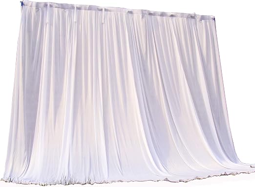 Amazon De Haorui 3m 3m Weiss Ice Seide Hintergrund Vorhang Ohne