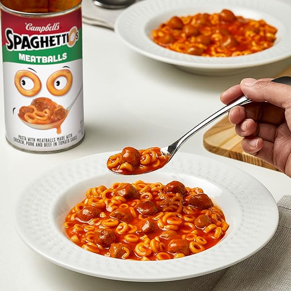 SPAGHETTIOS CANNED PASTA WITH MEATBALLS, 22.2 OZ CAN