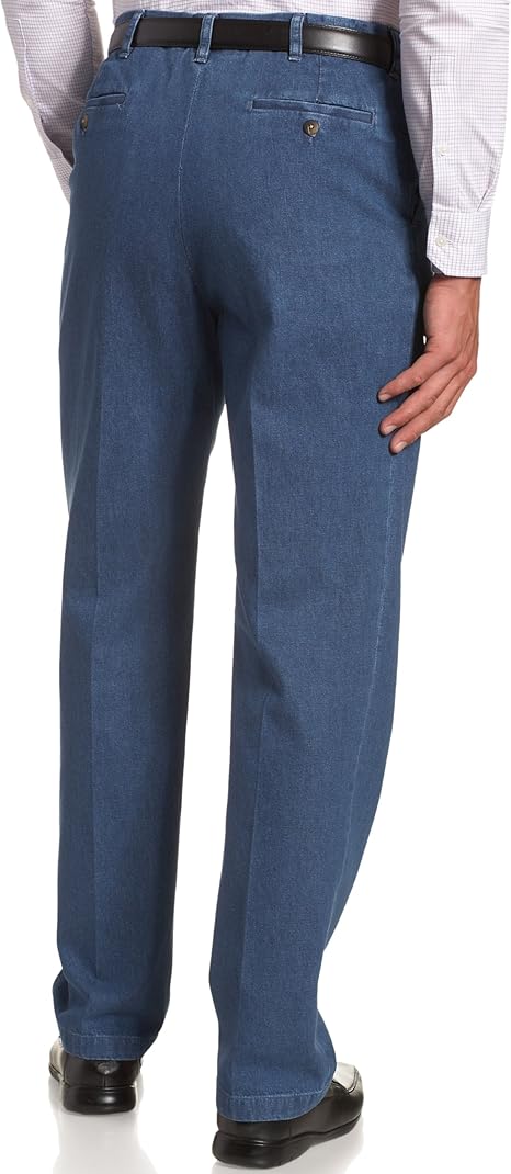 haggar pleated denim pants