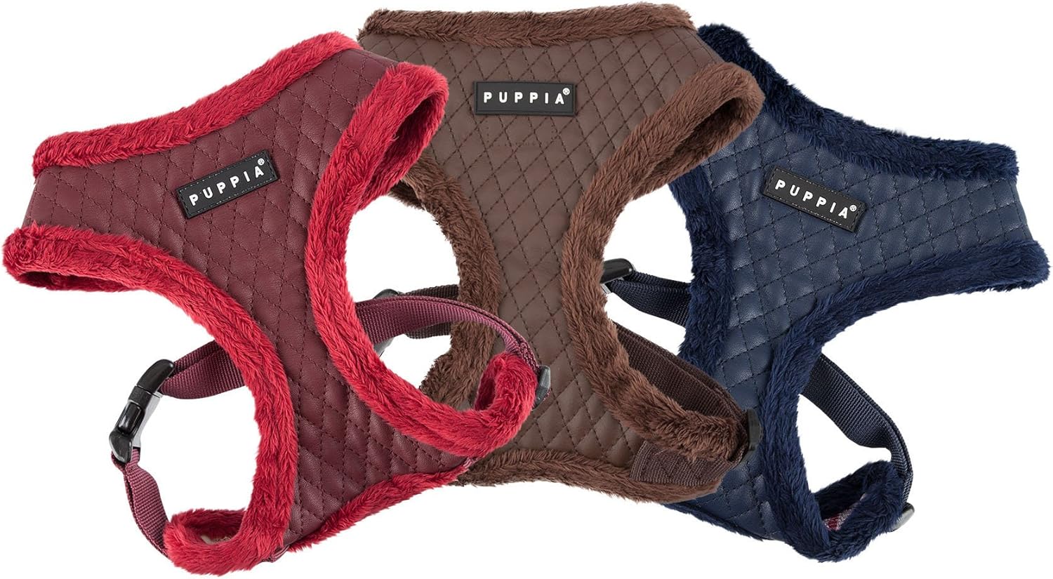 Puppia Farren Harness A, Small, Red, Wine - Image 5