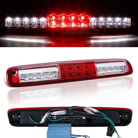 Sppc Red Clear Led 3rd Brake Lights For Chevy Silverado Gmc Sierra Cargp Tail Lamp
